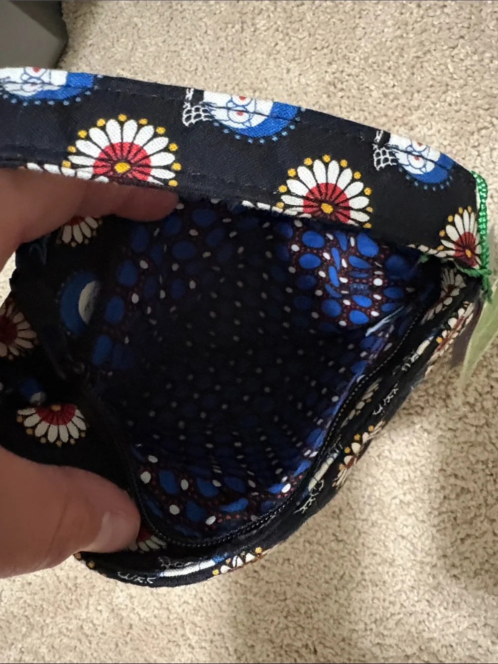 Vera Bradley Hannah Shoulder Bag Night Owl Quilted Floral Owl Print‎ NWT